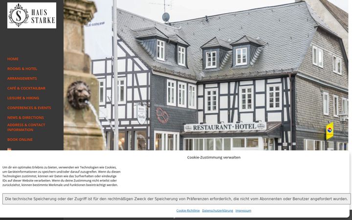 Screenshot of hotel-starke.de