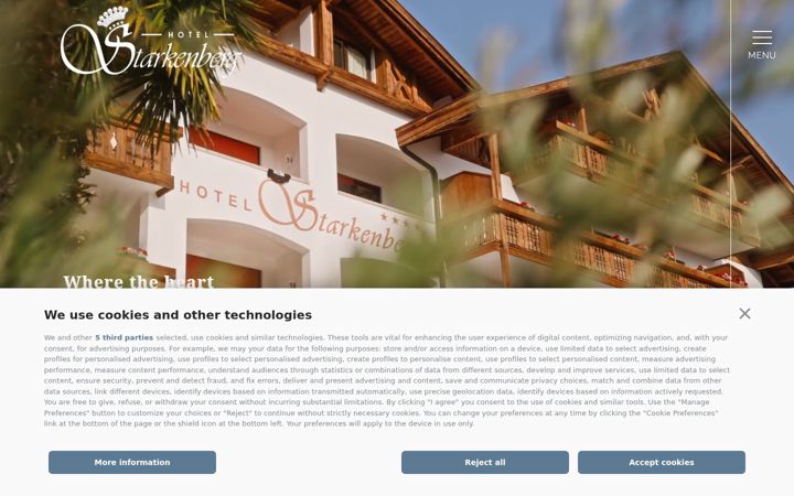 Screenshot of hotel-starkenberg.com