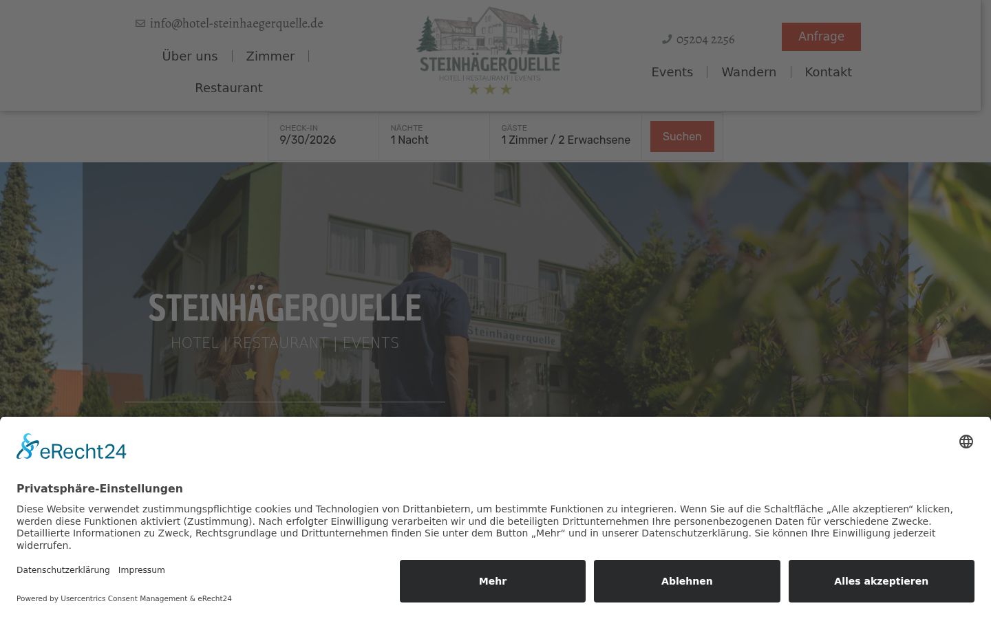 Capture d'écran de la bannière de consentement affichée avant toute interaction