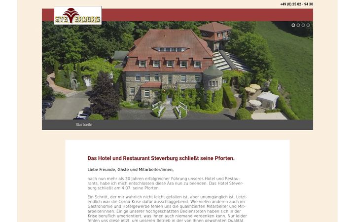 Screenshot of hotel-steverburg.de