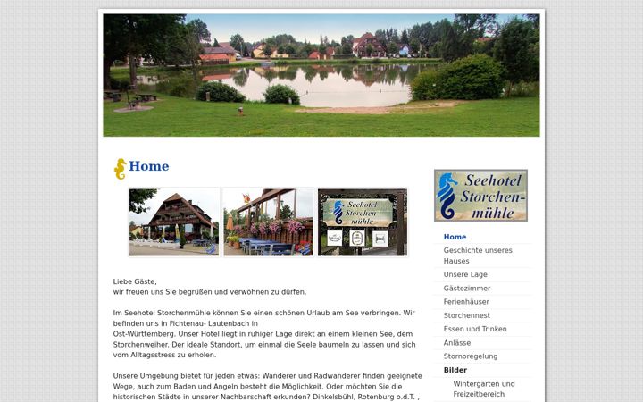 Screenshot of hotel-storchenmuehle.de