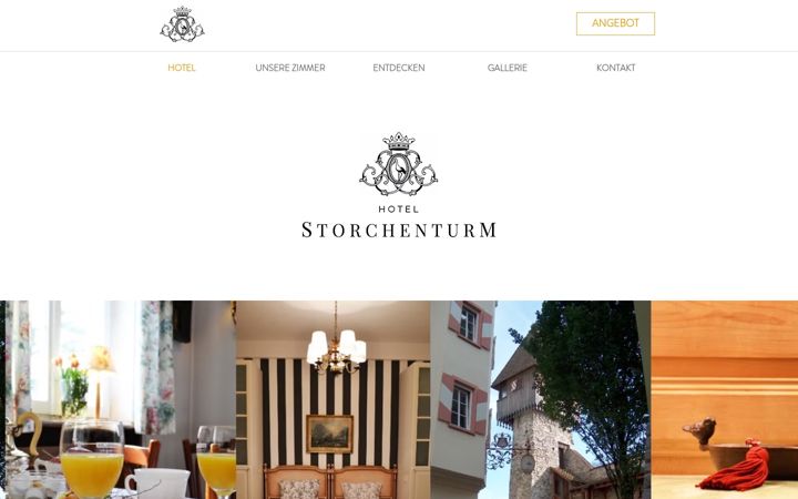 Screenshot of hotel-storchenturm.de