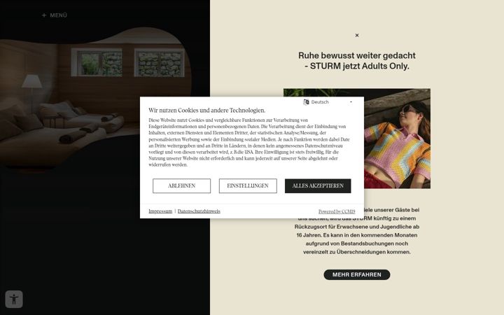 Screenshot of hotel-sturm.com