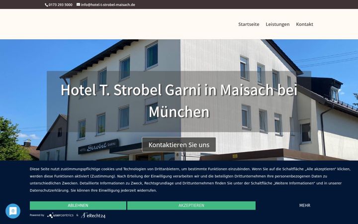 Screenshot of hotel-t-strobel-maisach.de