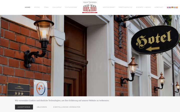 Screenshot of hotel-thoeren.de
