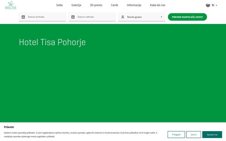 Screenshot von hotel-tisa.si