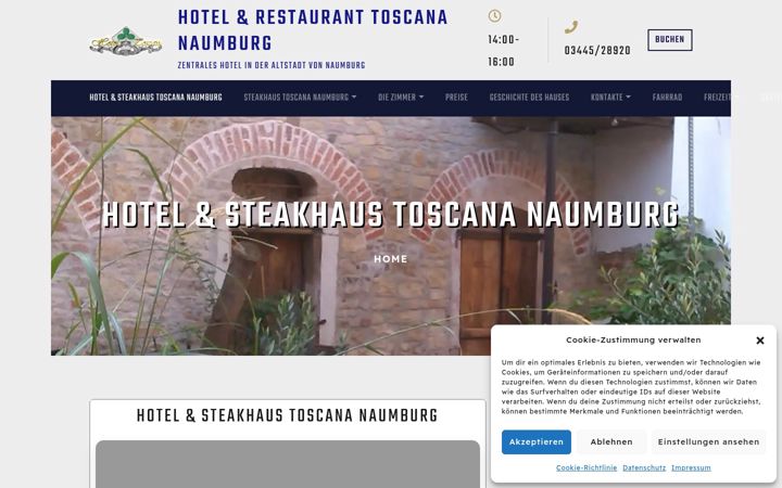 Screenshot of hotel-toscana-naumburg.eu