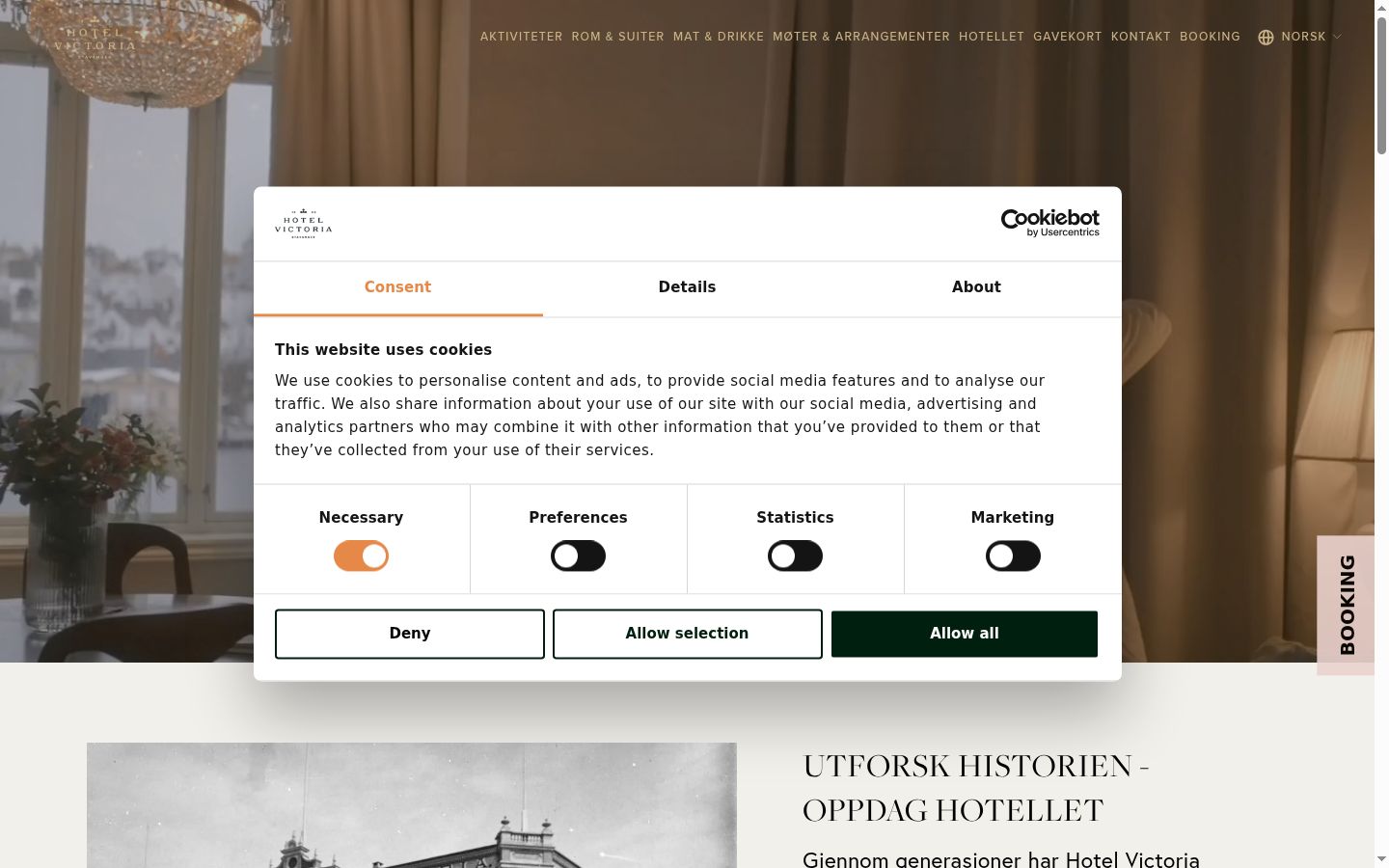 Screenshot van de toestemmingsbanner zoals getoond vóór enige interactie