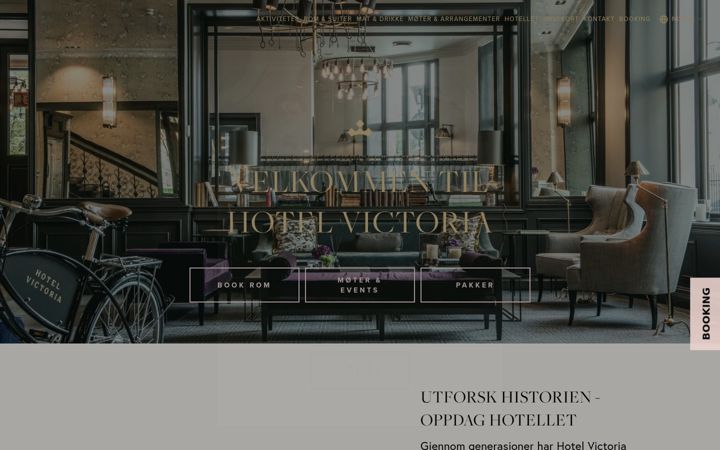 Screenshot of hotel-victoria.no