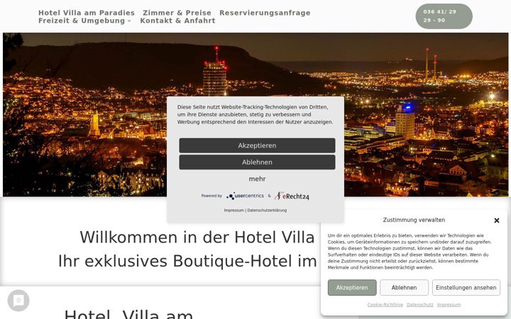 Screenshot of hotel-villa-am-paradies.de