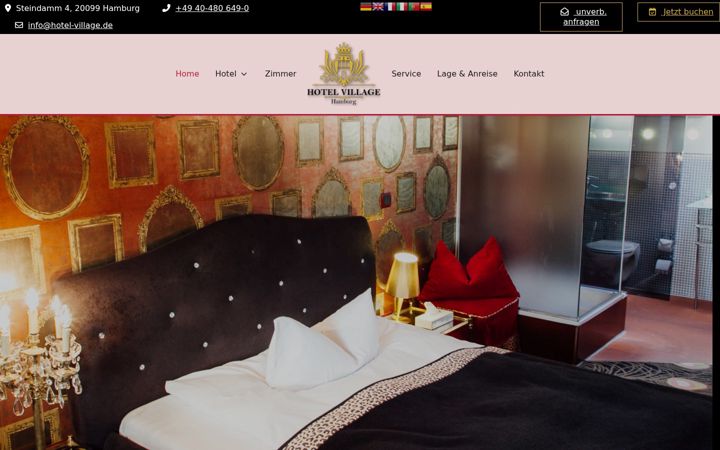 Screenshot of hotel-village.de
