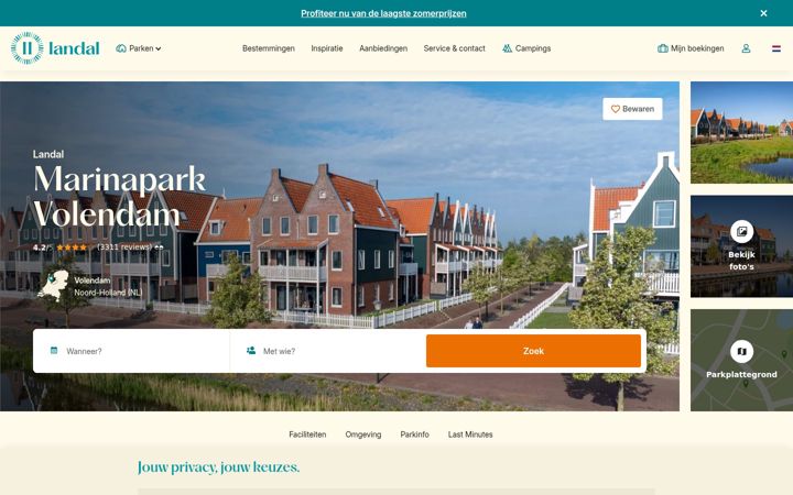 Screenshot of hotel-volendam.nl