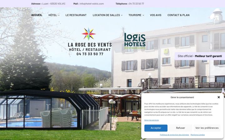 Screenshot of hotel-volvic.com