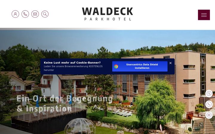 Screenshot of hotel-waldeck.com
