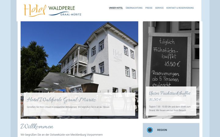 Screenshot of hotel-waldperle.de