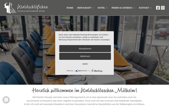 Screenshot of hotel-waldschloesschen-muelheim.de