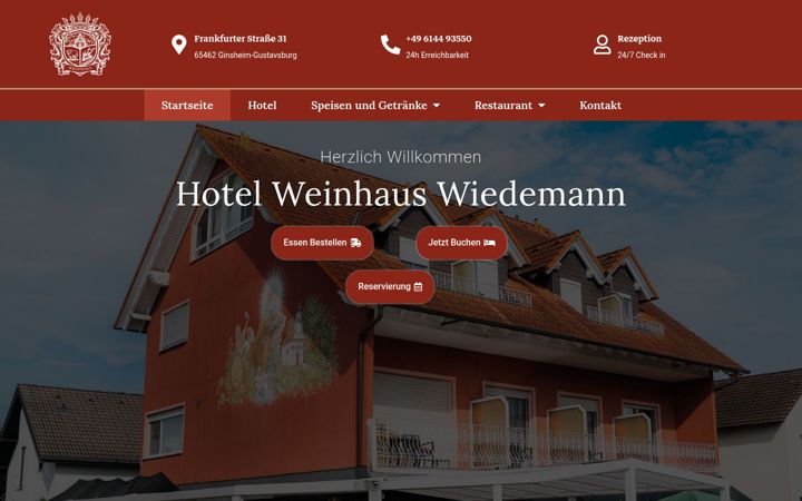 Екранна снимка на hotel-weinhaus-wiedemann.de