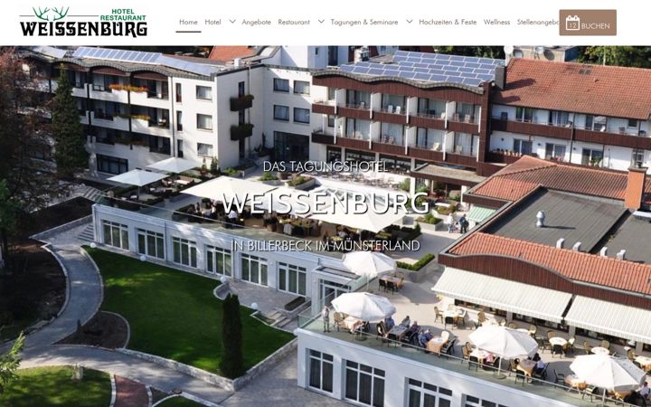 Screenshot of hotel-weissenburg.de
