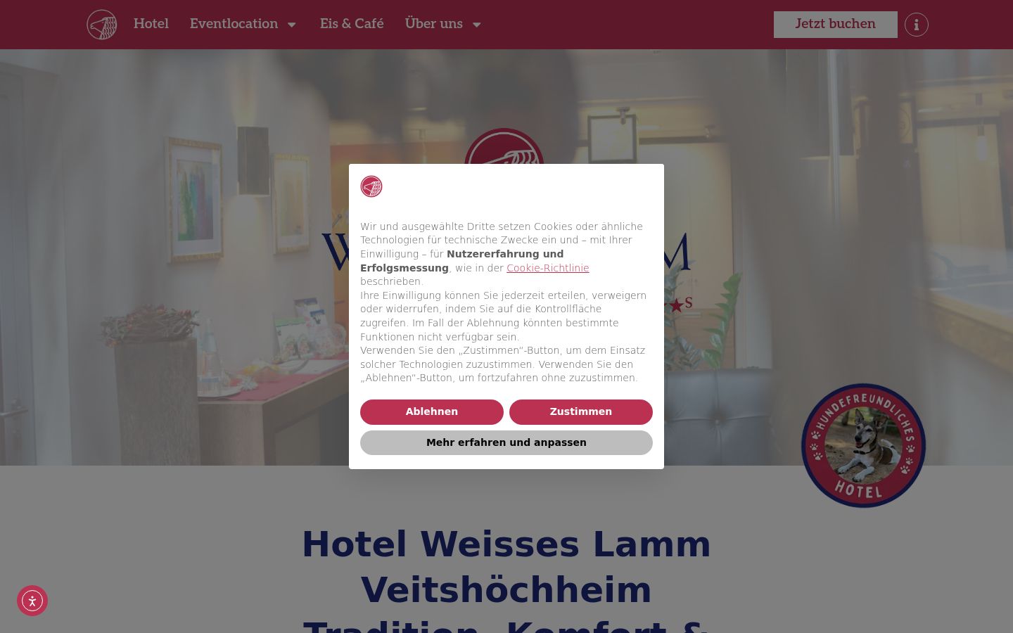 Screenshot van de toestemmingsbanner zoals getoond vóór enige interactie