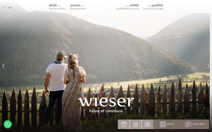 Screenshot of hotel-wieser.it