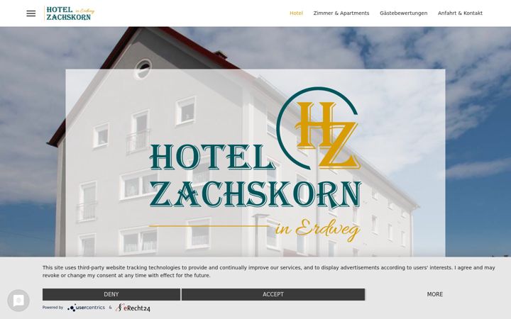 Screenshot of hotel-zachskorn.de