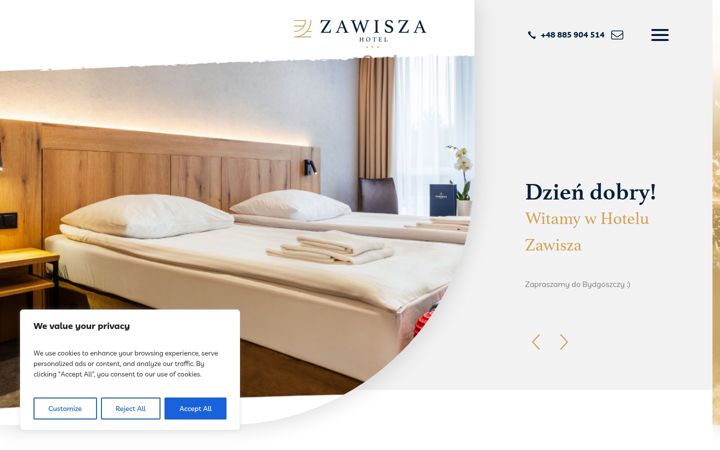 Screenshot of hotel-zawisza.pl