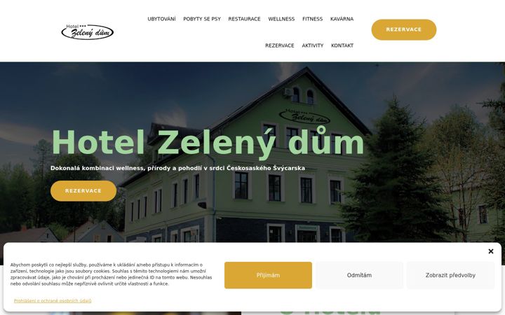 Screenshot of hotel-zeleny-dum.cz