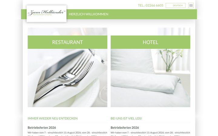Screenshot of hotel-zum-hollaender.de