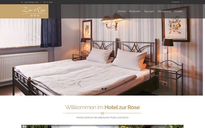 Screenshot of hotel-zur-rose.com