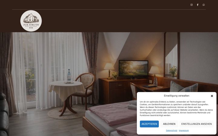 Screenshot of hotel-zur-struth.de