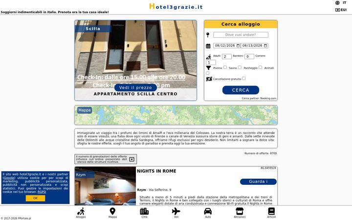 Screenshot of hotel3grazie.it