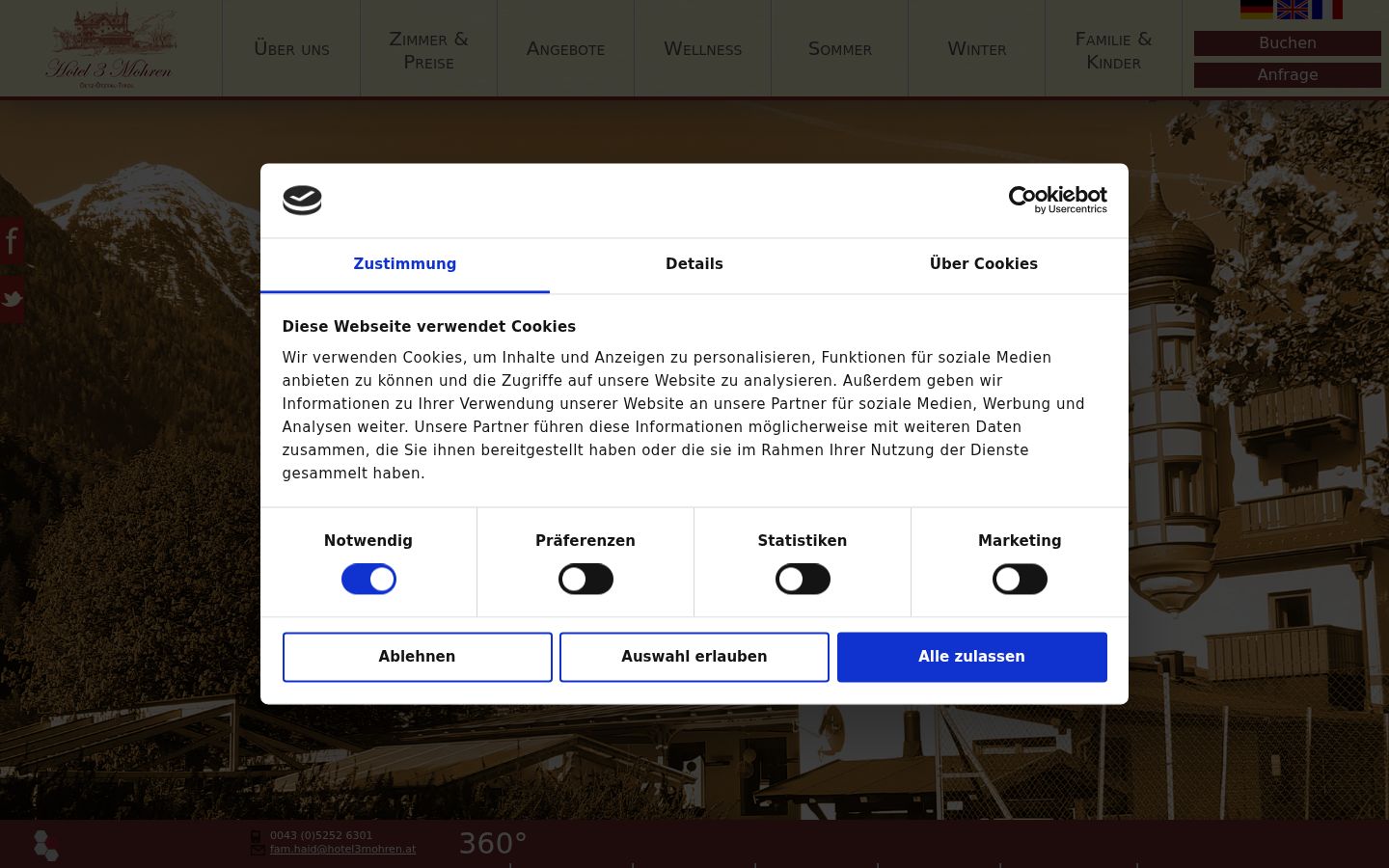 Snímka obrazovky banera súhlasu zobrazeného pred akoukoľvek interakciou