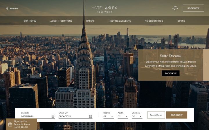 Screenshot of hotel48lexnewyork.com