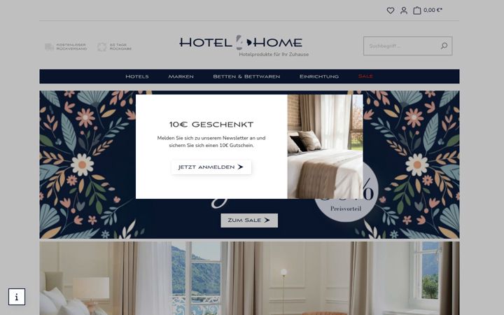Screenshot of hotel4home.com