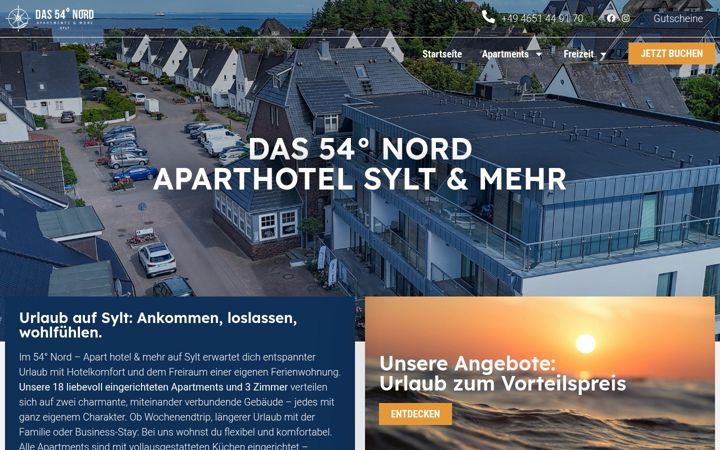 Screenshot of hotel54gradnord.de