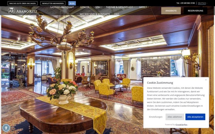 Screenshot of hotelabanoritz.de