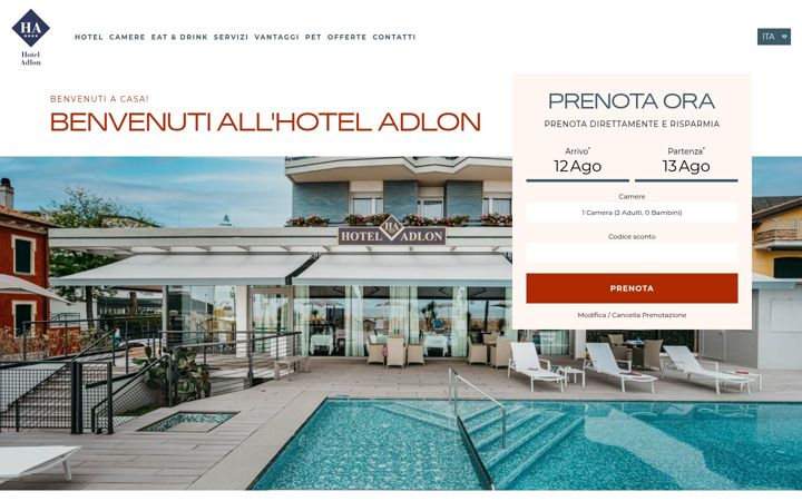 Screenshot of hoteladlonjesolo.it