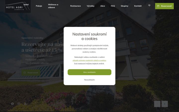 Screenshot of hotelagri.cz