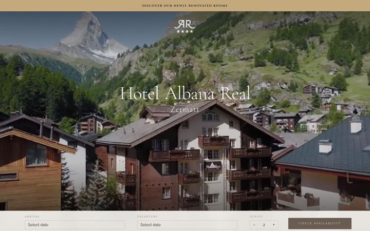 Screenshot of hotelalbanareal.com