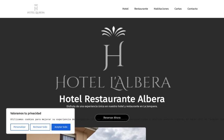 Screenshot of hotelalbera.es