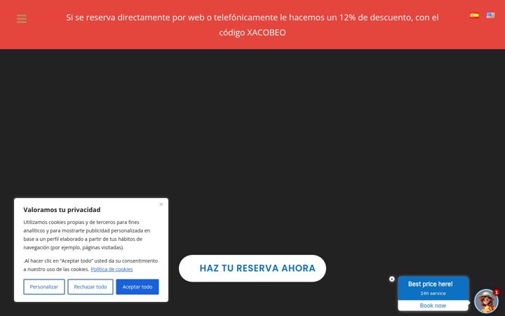 Screenshot of hotelalberguejakue.com