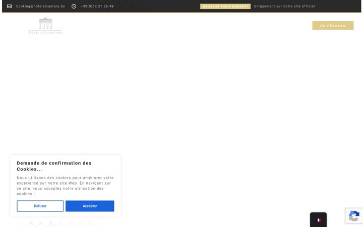 Screenshot of hotelalcantara.be