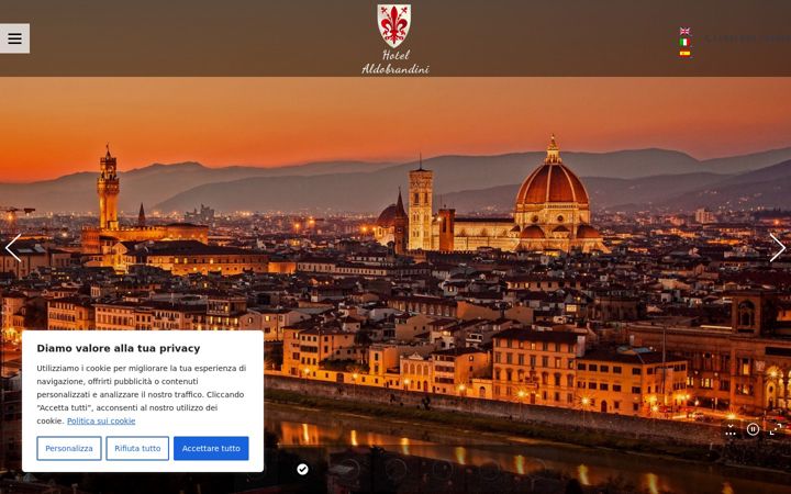 Screenshot of hotelaldobrandini.it