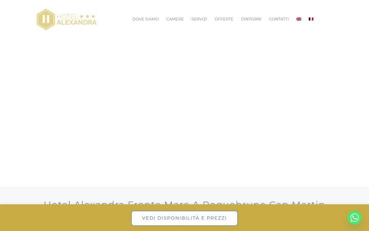Screenshot of hotelalexandra-capmartin.com