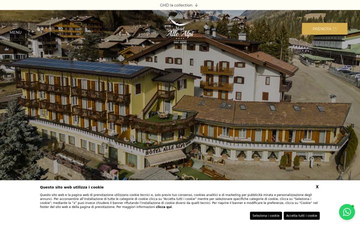 Screenshot of hotelallealpi.it