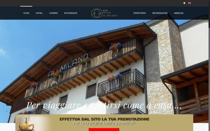 Screenshot of hotelalmilano.com