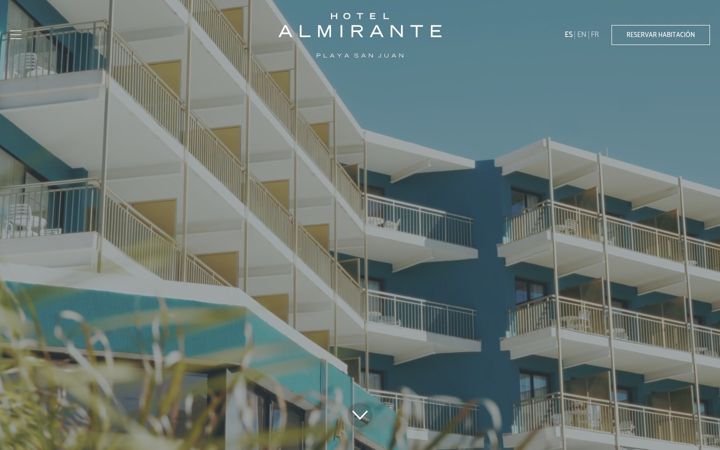 Screenshot von hotelalmirante.com