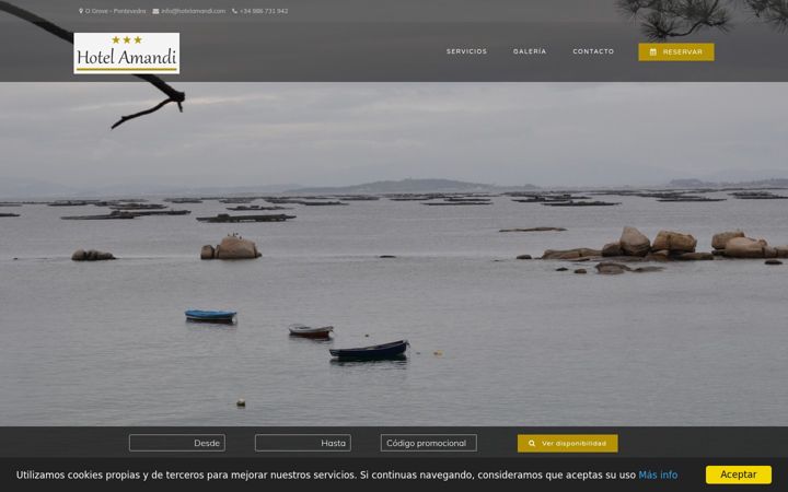 Screenshot of hotelamandi.com