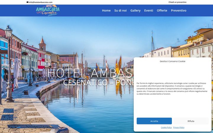 Screenshot of hotelambasciata.com