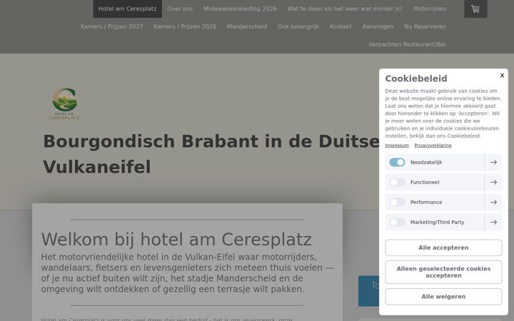 Screenshot of hotelamceresplatz.com